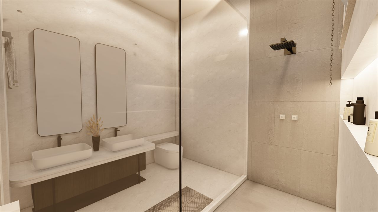Banheiro em porcelanato